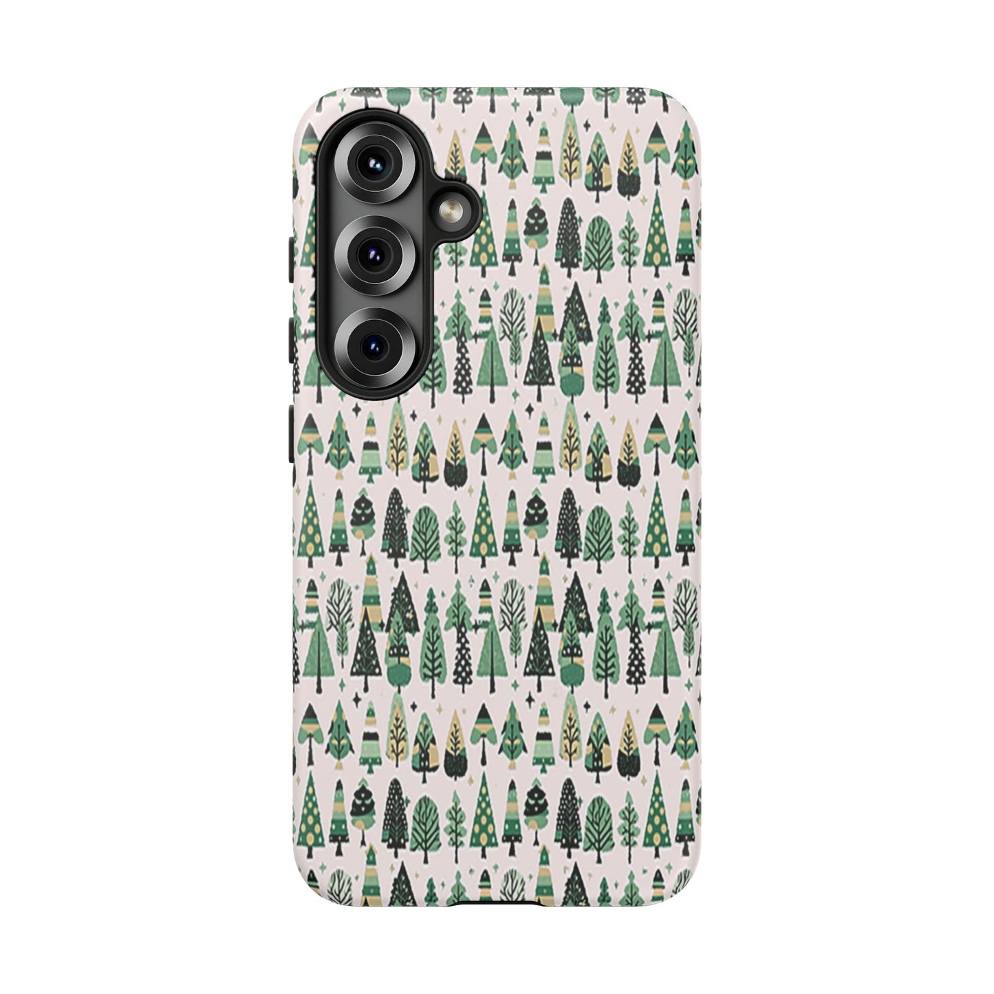 Mini Vintage Green Trees Samsung Galaxy S25 Tough Cases