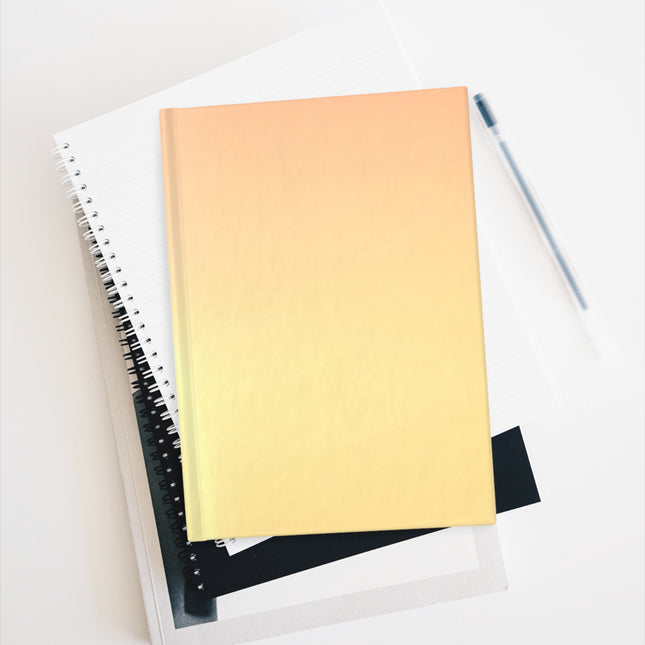 Hot Peach Fade 5" x 7" Journal - 128 Ruled Line pages