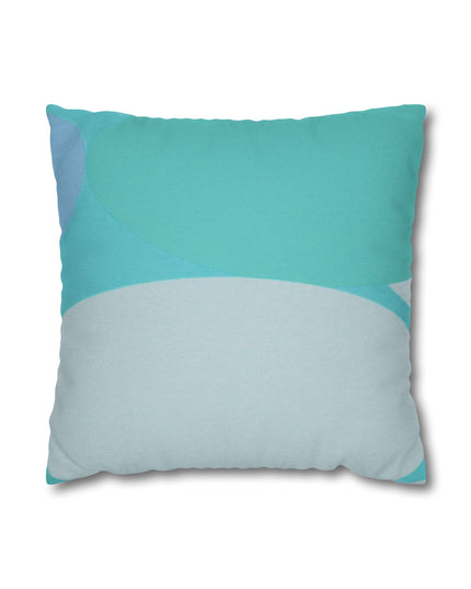Pastel Tan and Tif Patches Spun Polyester Square Pillowcase, 14" x 14"