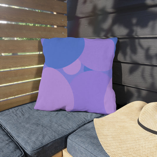 Pastel Purple Family Patches 18" x 18" Outdoor Pillow