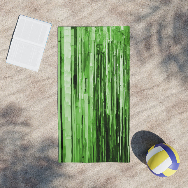 Striped Mint Pastel Beach Towel, 24" x 44"