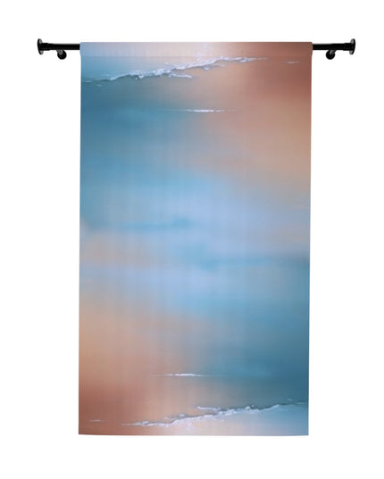 Blue Sea Peach Fog Window Curtain, 50" x  84", blackout