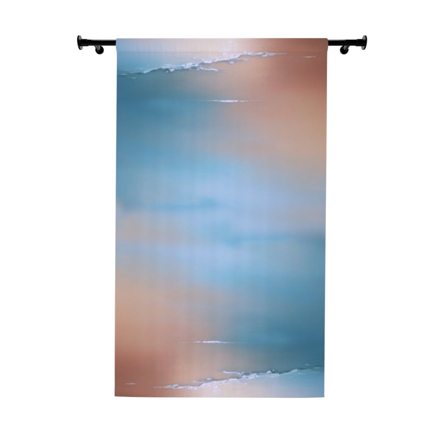 Blue Sea Peach Fog Window Curtain, 50" x  84", blackout