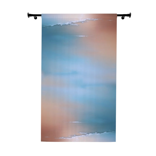 Blue Sea Peach Fog Window Curtain, 50" x  84", blackout