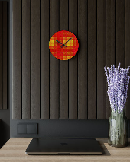 Late Evening Star-crossed Bodies Acrylic Round Wall Clock, 8" x 8"