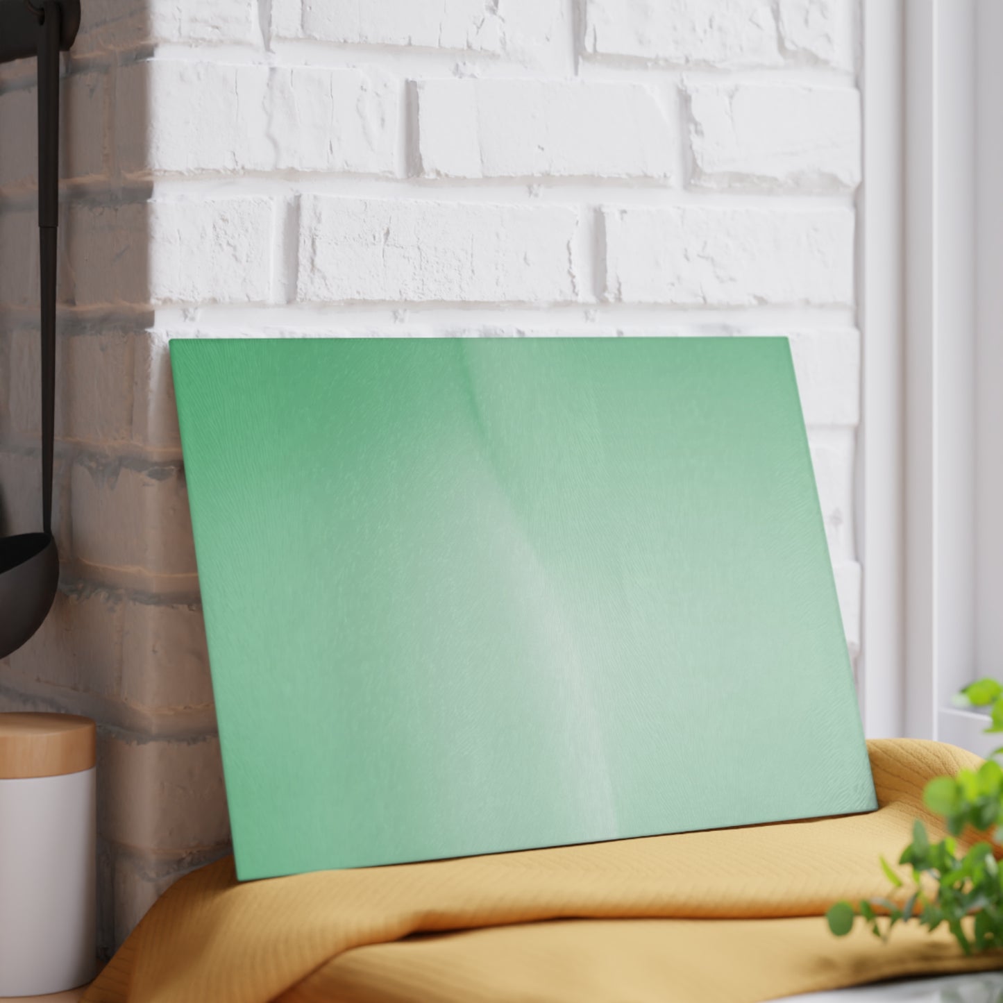 Mint Fade 8" x 11" Glass Cutting Board