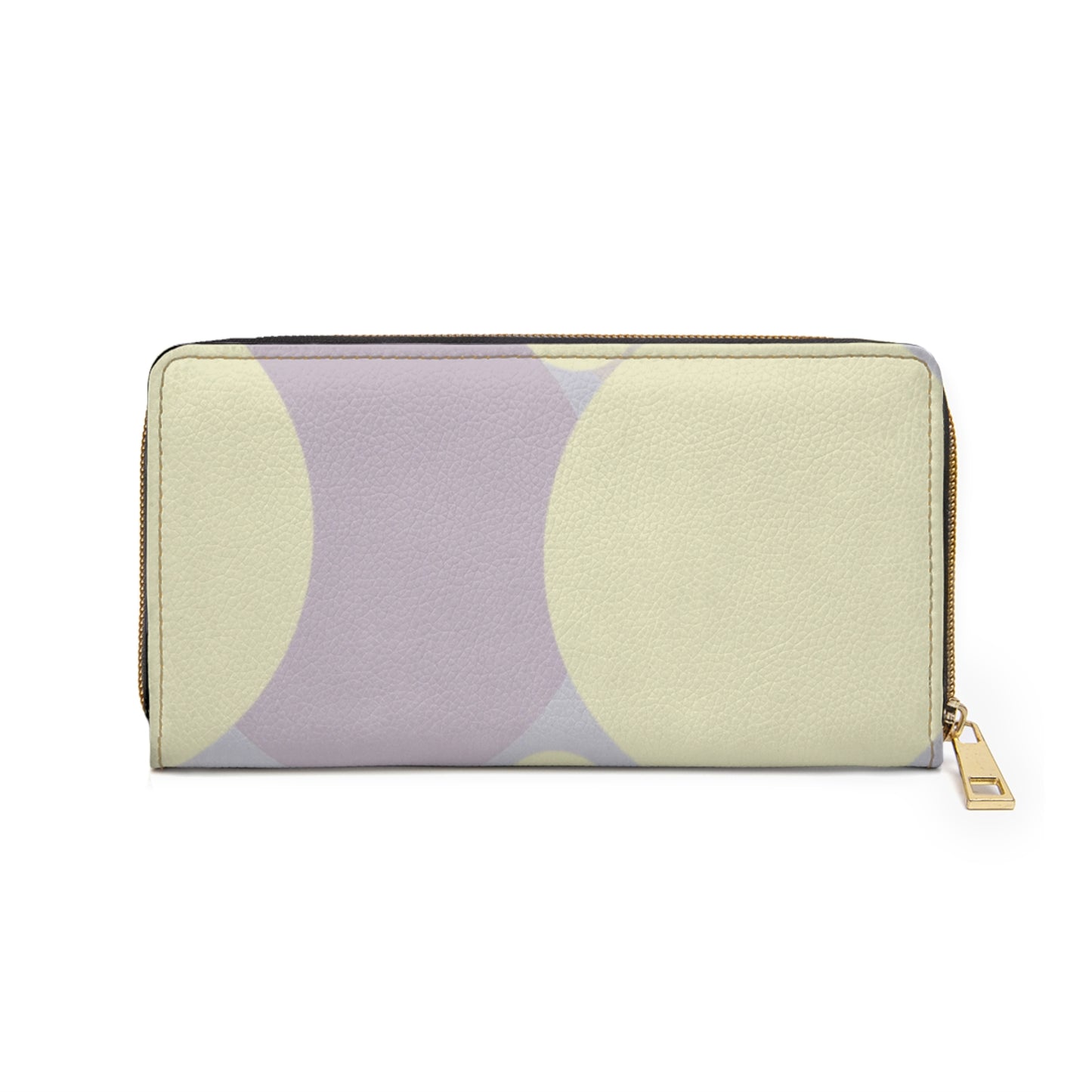 Pastel Soft Blue and Soft White Patches Elegant Abstract Zipper Wallet - Stylish & Functional Accessory for Everyday Use