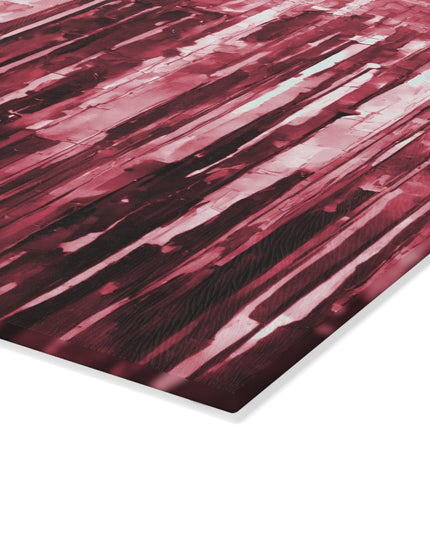 Striped Ruby 8" x 11" Glass Cutting Board