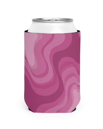 Pinky Mauve Wavey 12 oz Can Cooler Sleeve