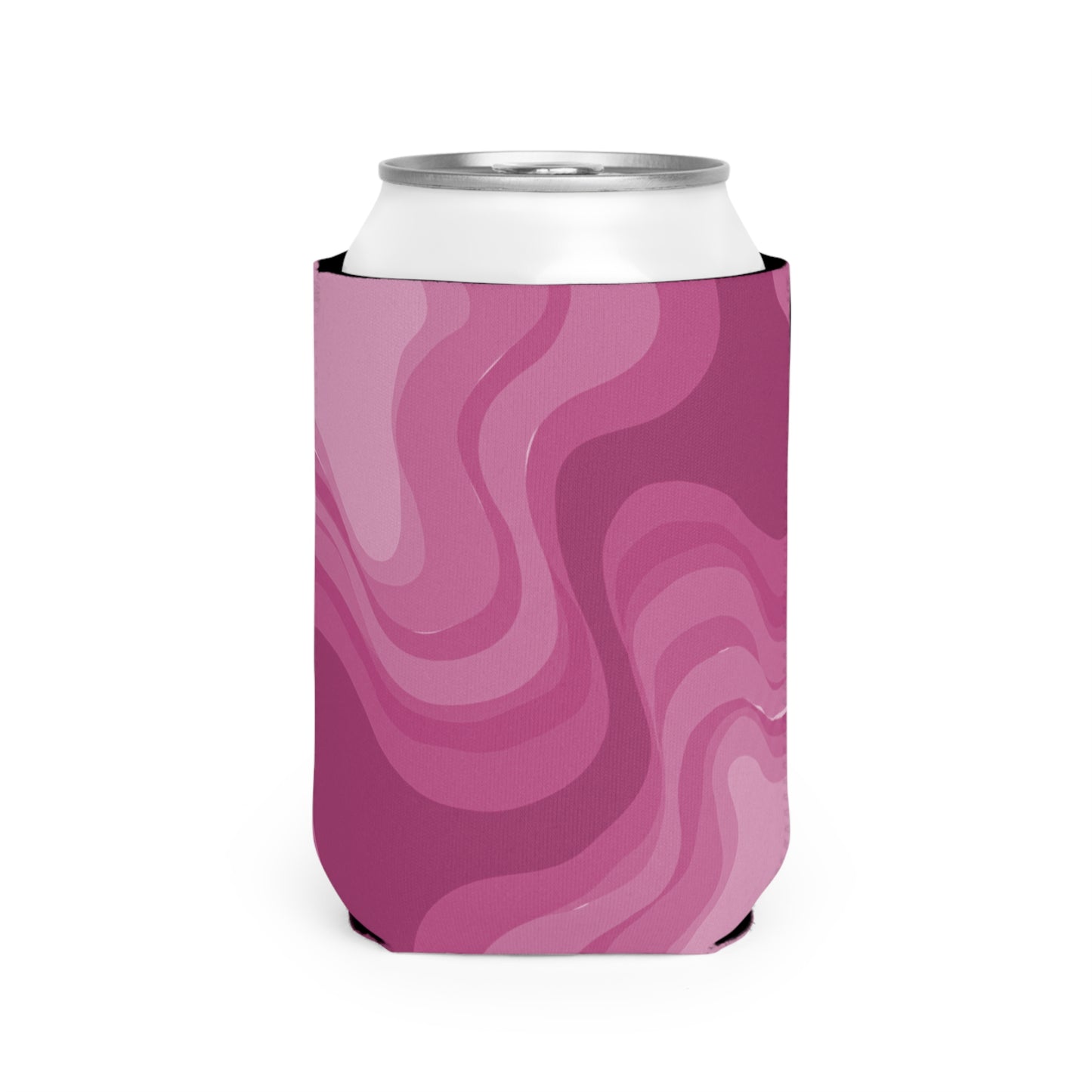 Pinky Mauve Wavey 12 oz Can Cooler Sleeve