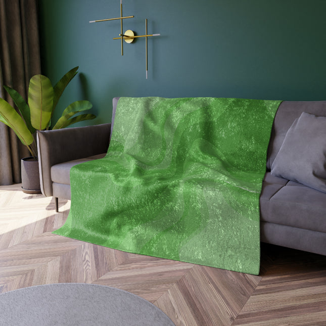 Greenie Meanie Wavey 50" x 60" Crushed Velvet Blanket