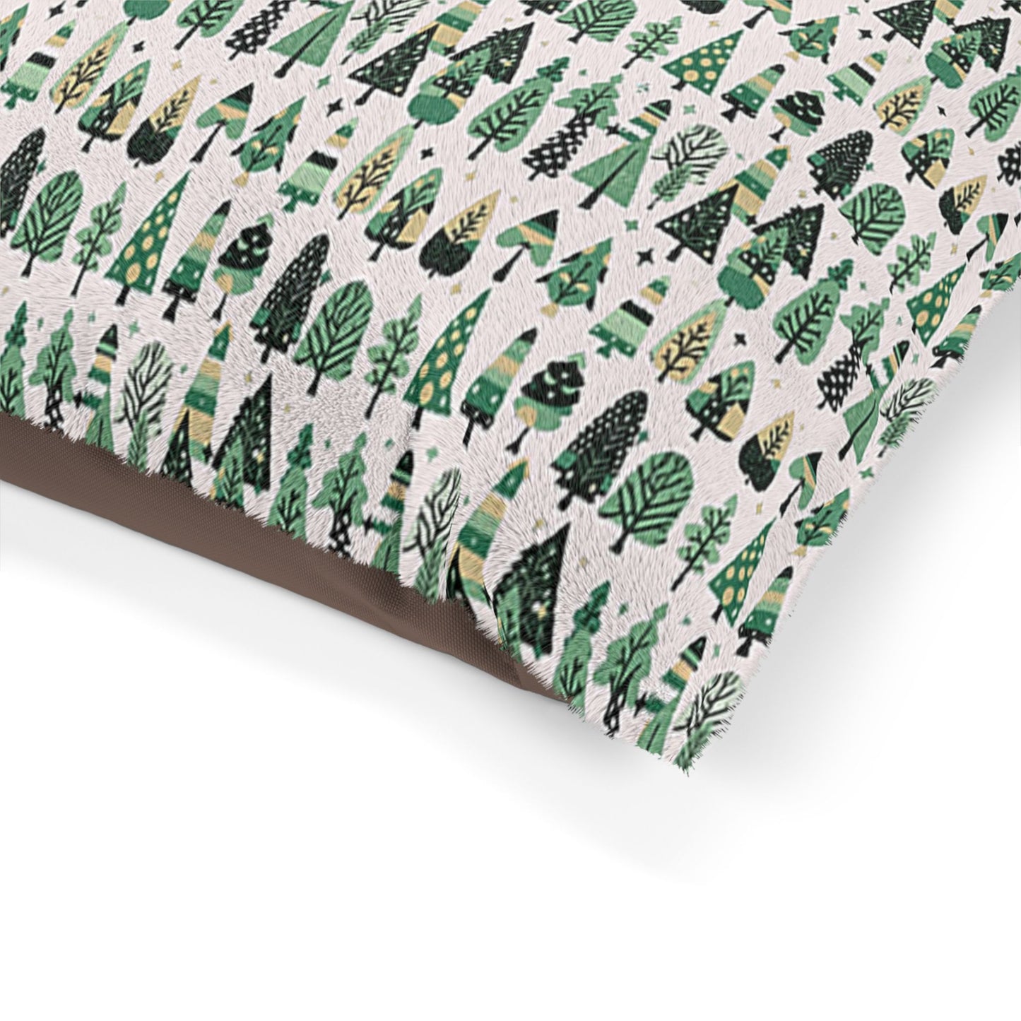 Mini Vintage Green Trees 40" × 30" Pet Bed