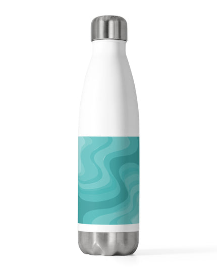 Tif Green Wavey 20oz Insulated Water Bottle