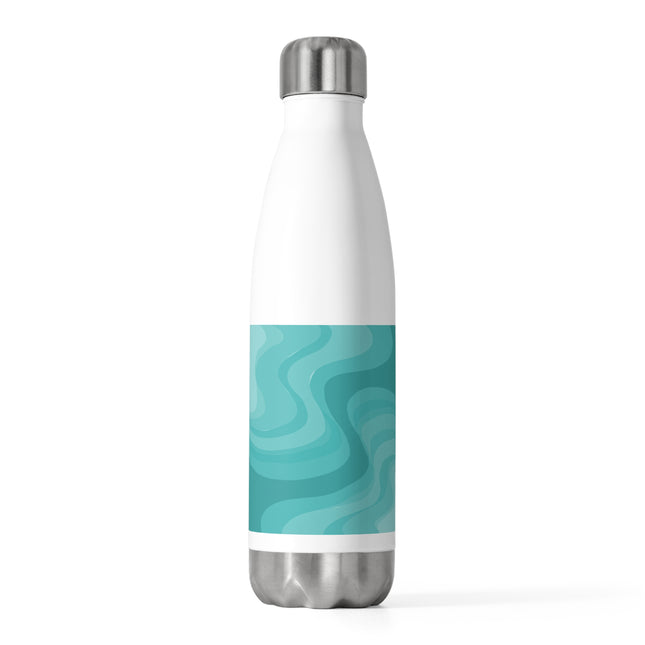 Tif Green Wavey 20oz Insulated Water Bottle