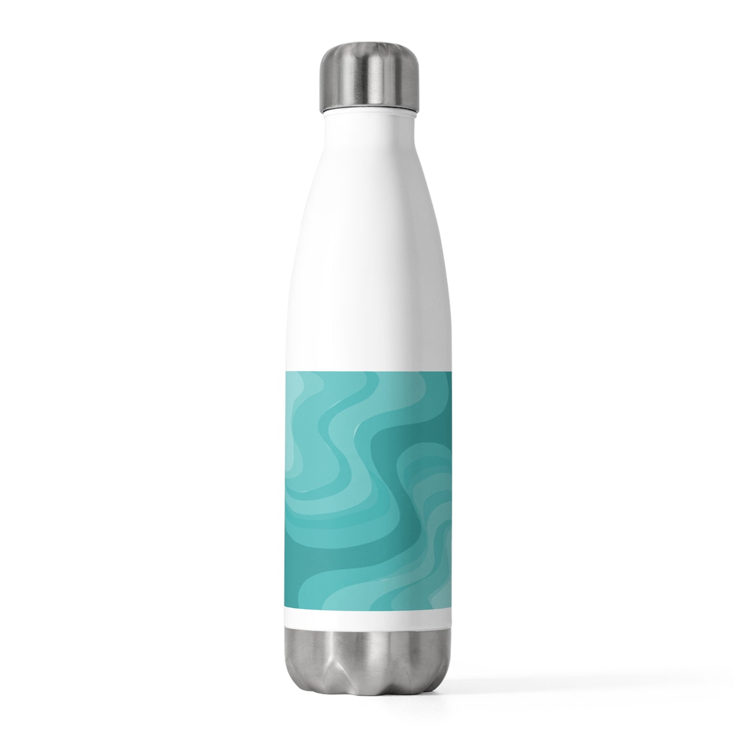 Tif Green Wavey 20oz Insulated Water Bottle