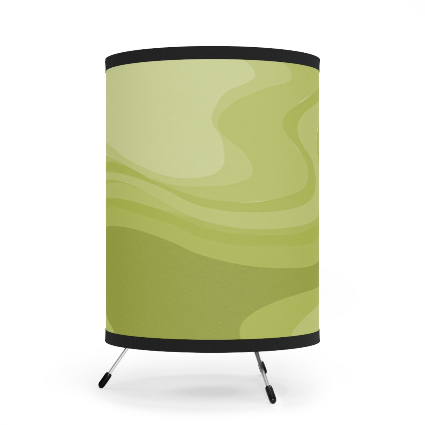Lemon Wavey Tripod Lamp with High-Res Printed Shade, US\CA plug