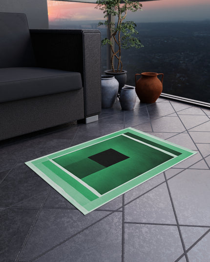 Mint Shadow Outdoor Rug, 24" x 36"