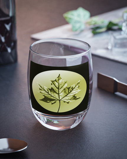 Lemongrass Maple Leaf Whiskey Glass, 6 oz