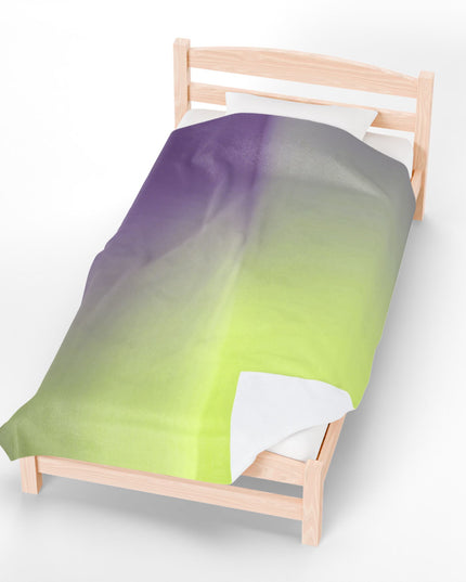 Purple Golden Fade Velveteen Plush Blanket, 60" x 80"