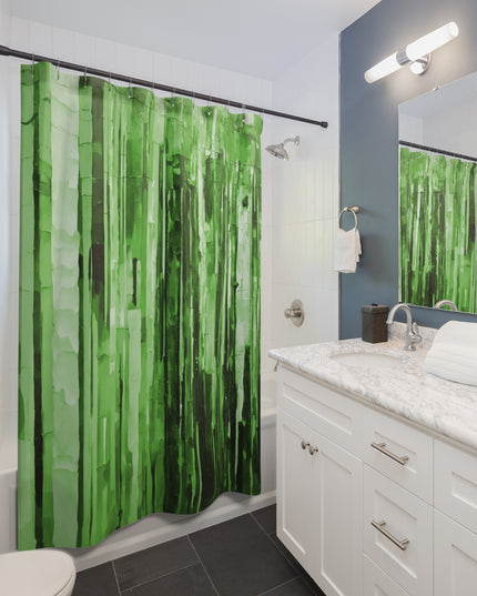 Striped Mint Pastel Shower Curtains, 71" x 74"
