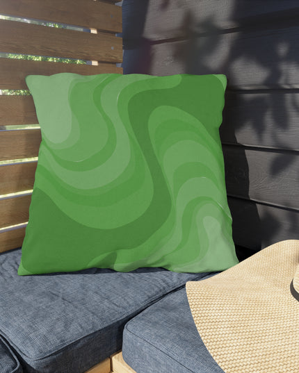 Greenie Meanie Wavey 20" x 20" Outdoor Pillow