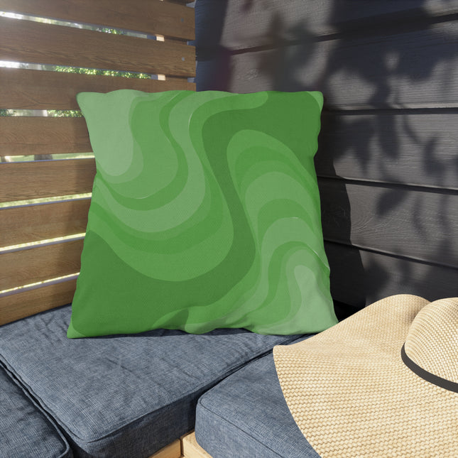 Greenie Meanie Wavey 20" x 20" Outdoor Pillow