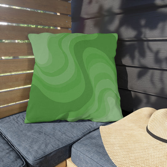 Greenie Meanie Wavey 20" x 20" Outdoor Pillow