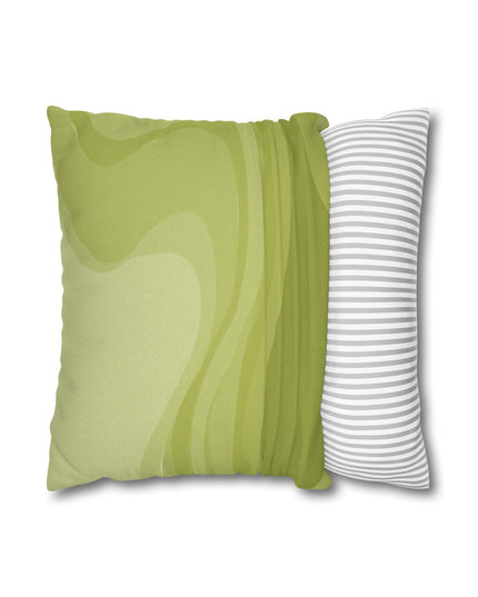 Lemon Wavey Spun Polyester Square Pillowcase, 14" x 14"