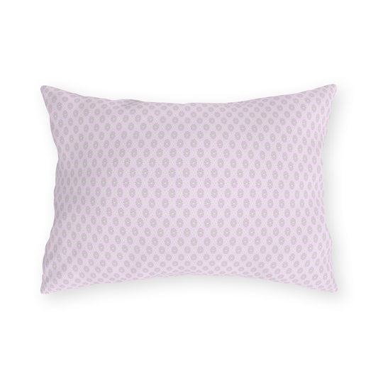 Pink Mornings Star-crossed Bodies Outdoor Pillow, 20" x 14"
