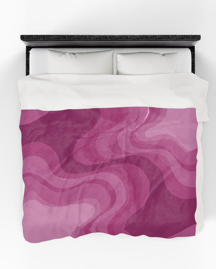 Pinky Mauve Wavey Velveteen Plush Blanket, 60" x 80"
