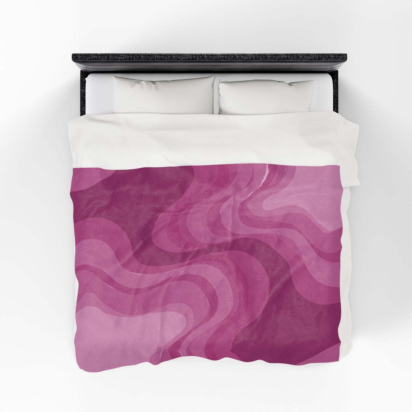 Pinky Mauve Wavey Velveteen Plush Blanket, 60" x 80"