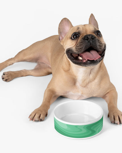 Mint Green Wavey 16 oz Pet Bowl