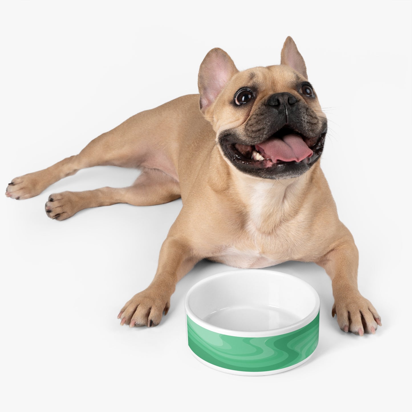 Mint Green Wavey 16 oz Pet Bowl