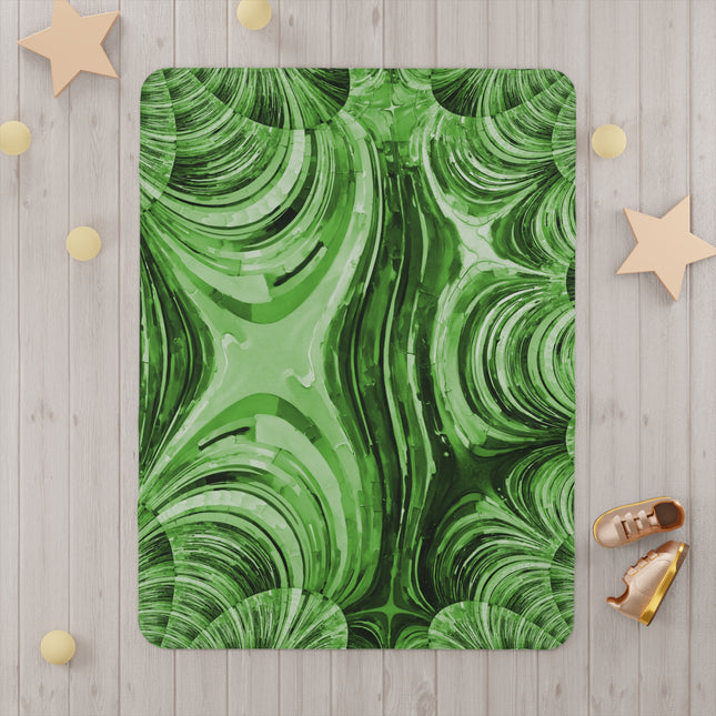Uzi Spiral Mint Pastel Toddler Blanket, 30" x 40"