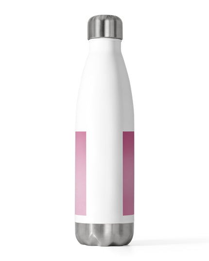 Pink Blush Fade 20oz Insulated White Water Bottle
