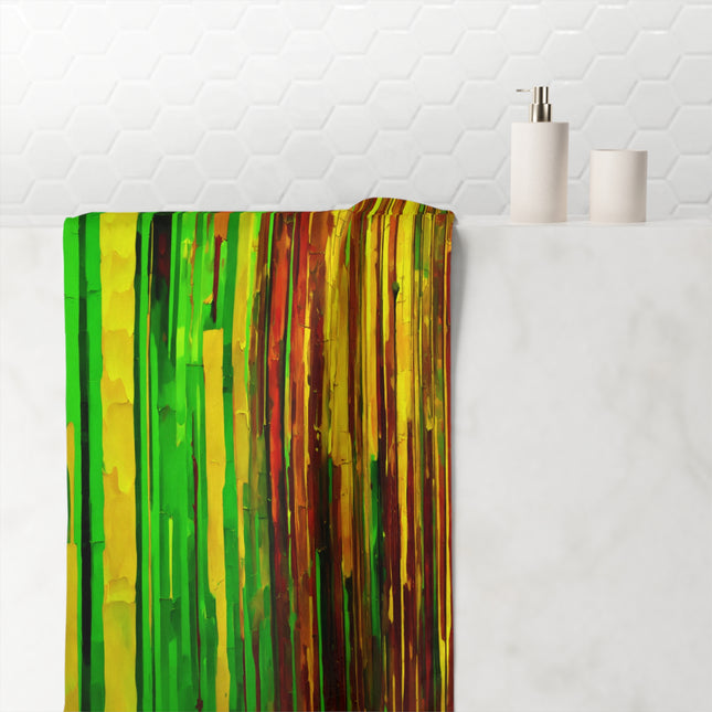 Striped Beta 30" x 60" Mink-Cotton Towel (50% polyester, 50% cotton)