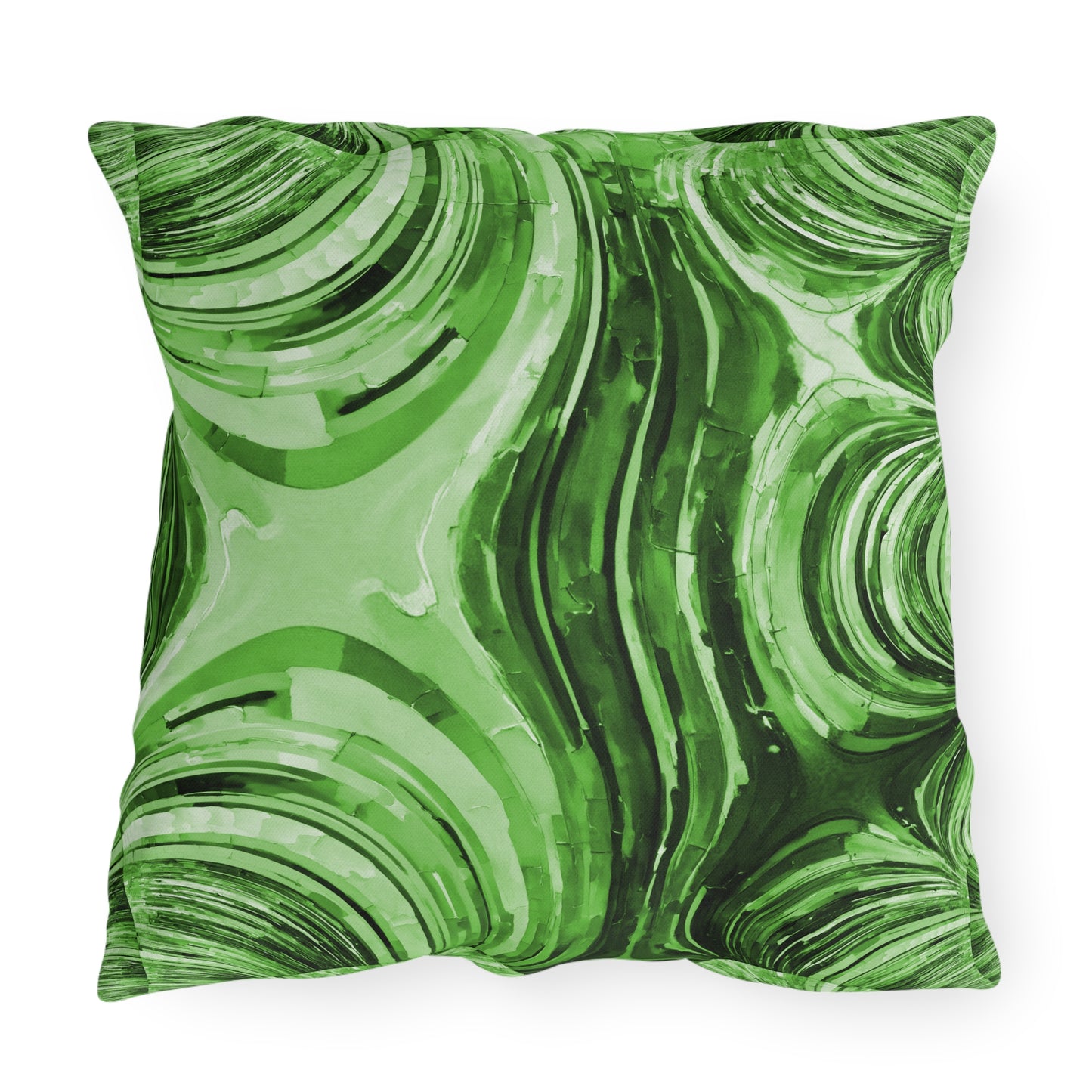Uzi Spiral Mint Pastel 20" x 20" Outdoor Pillow