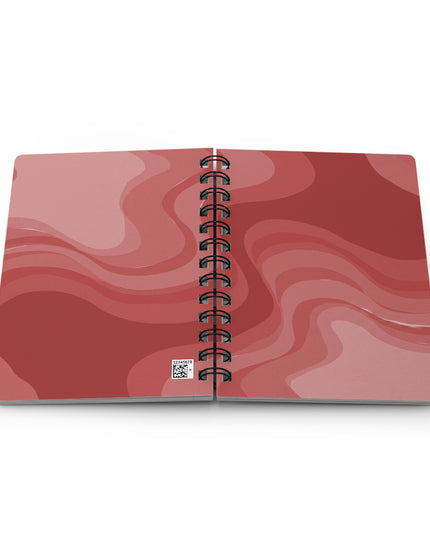 Power Red Wavey Spiral Bound Journal, 5" x 7" 150 pages