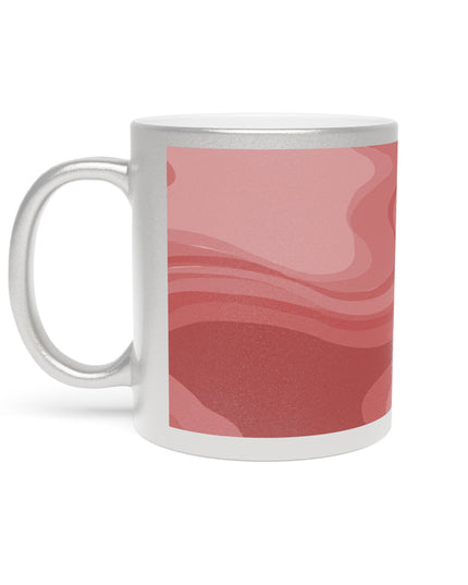 Power Red Wavey 11 oz Metallic Mug (Silver\Gold)