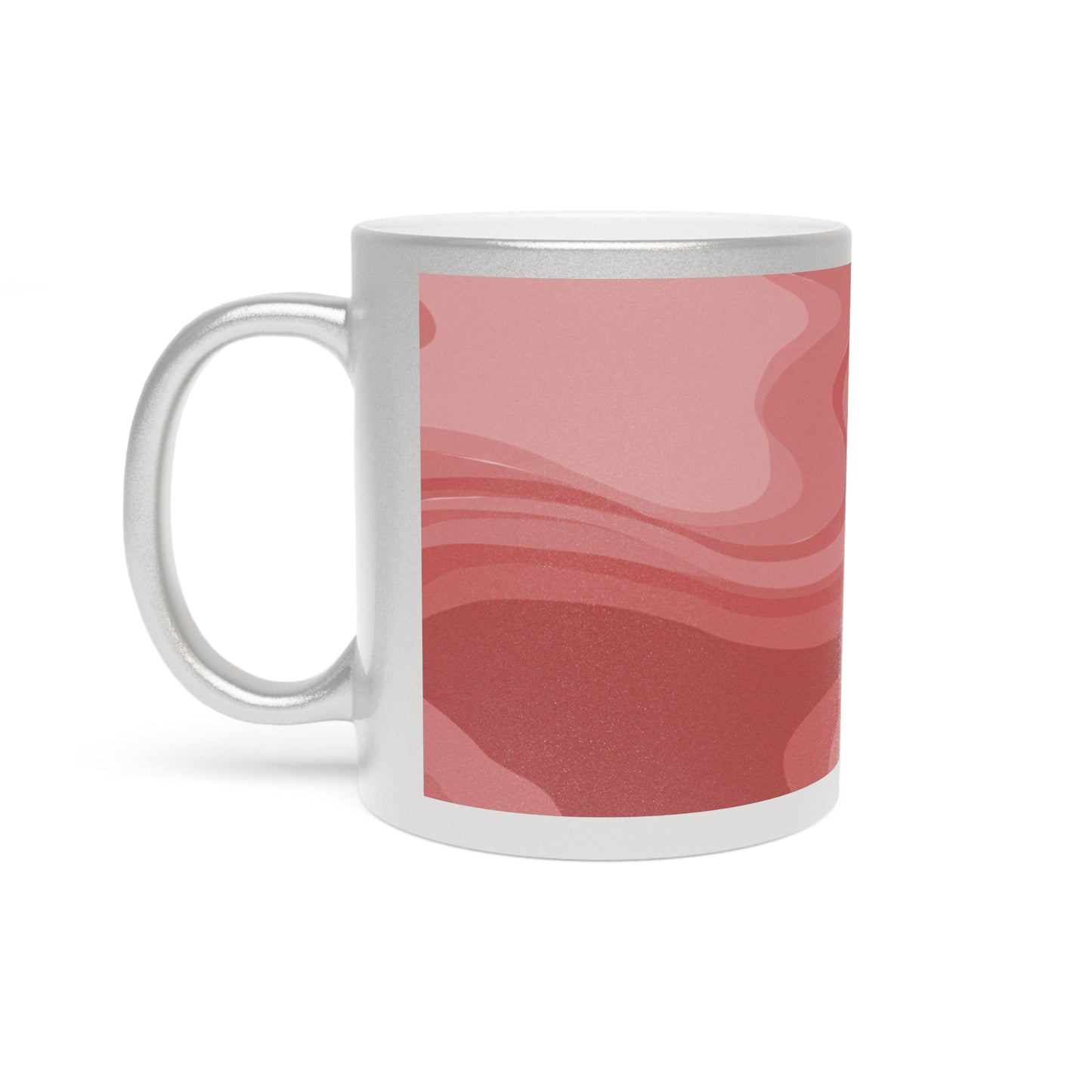 Power Red Wavey 11 oz Metallic Mug (Silver\Gold)