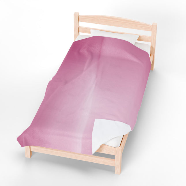 Pink Blush Fade Velveteen Plush Blanket, 60" x 80"