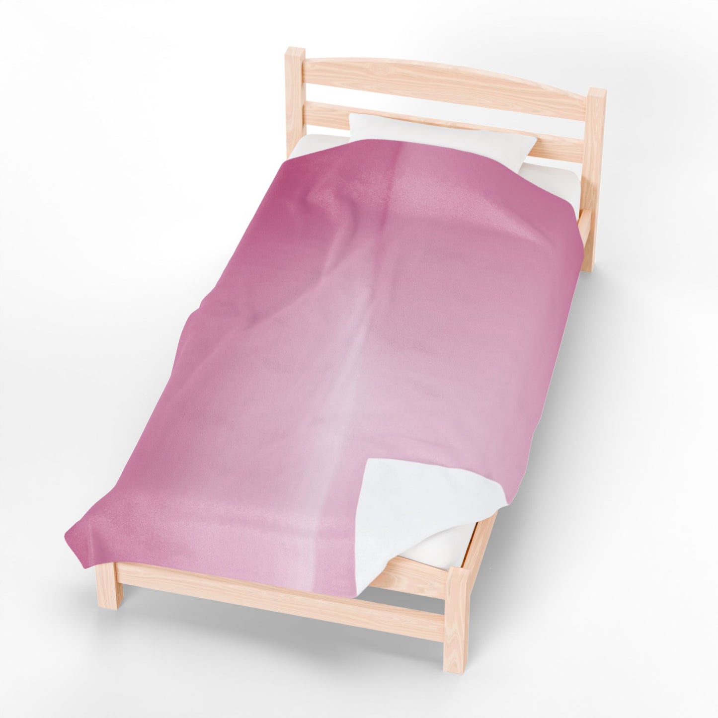 Pink Blush Fade Velveteen Plush Blanket, 60" x 80"