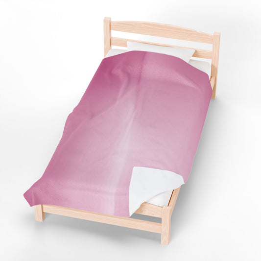 Pink Blush Fade Velveteen Plush Blanket, 60" x 80"