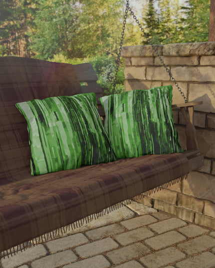 Striped Mint Pastel 18" x 18" Outdoor Pillow