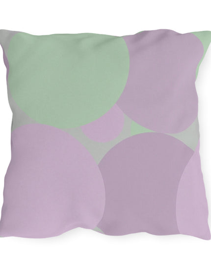Pastel Lavender Purple and Soft Green Patches 20" x 20" Outdoor Pillows