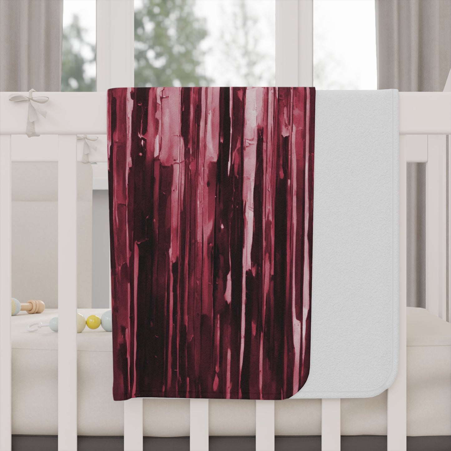 Striped Ruby Toddler Blanket, 30" x 40"