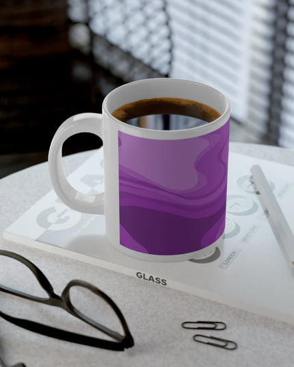Wavey Purple Wavey 20 oz White Glossy Jumbo Mug