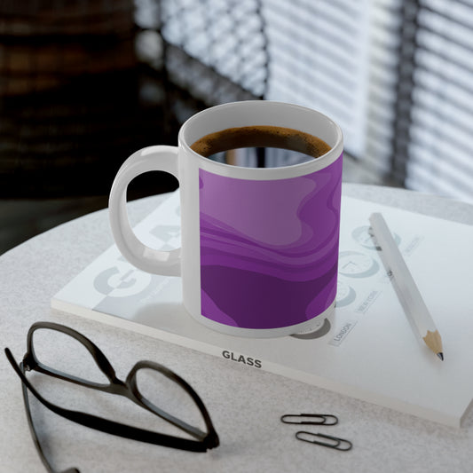 Wavey Purple Wavey 20 oz White Glossy Jumbo Mug
