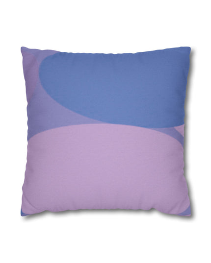 Pastel Purple Family Patches Spun Polyester Square Pillowcase, 14" x 14"