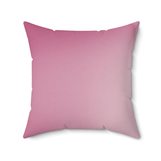 Pink Blush Fade 20" x 20" Faux Suede Square Pillow